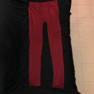 Red Charlotte Russe fleece lined leggings